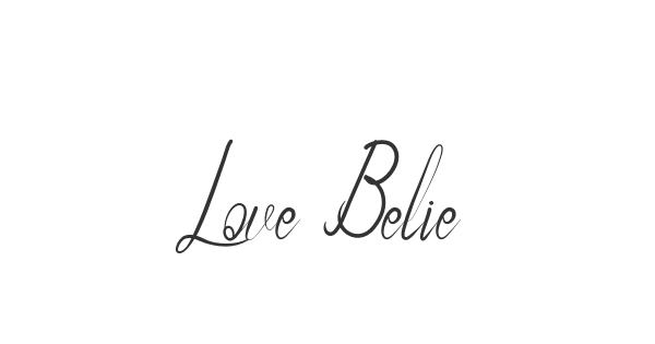 Love Believing font thumb